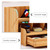 Wooden Desktop Organizer Multi-functional Pen Holder Storage Box Desktop Stationary Storage Organizer with Drawer for Home Office School