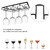 Black Wine Glass Storage Rack Organizer Hanger Holder Kitchen Bar Restaurant