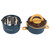 Thermal Lunch Box 2200ml Three Layer Detachable Compartment Design Portable 304 Stainless Steel Insulated Bento Box Blue