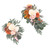 2pcs Artificial Wedding Arch Flowers Lifelike Wedding Welcome Signs Floral Decoration Fadeless Exquisite Arch Decor for Indoors Outdoors Gold