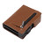 Anti Theft Wallet Aluminum Alloy PU Leather Multifunctional Slim Card Holder Bag with Slot for IOS Locator Apricot