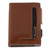 Anti Theft Wallet Aluminum Alloy PU Leather Multifunctional Slim Card Holder Bag with Slot for IOS Locator Apricot