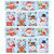 14pcs Christmas Stickers Cute Snowflake Reindeer Elf Pattern Christmas Window Clings for Window Glass Party Decorations
