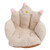 Office Chair Cushion Semi Enclosed Crown Shape Polyester Fiber Seat Cushion for Dormitories Home Light Gray S