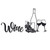 Wine Theme Wall Decor Modern Innovative Decorative Hollow Out Iron Art Metal Wine Wall Decor for Living Room Black