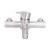 G1/2 Stainless Steel Brushed Bathtub Faucet Cold Hot Water Mixing Valve Triple Shower Faucet