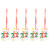 5pcs Silicone Snowman Christmas Tree Pendant DIY Cute Christmas Ornament Decoration(White White )