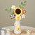 Simulation Woolen Flower Handmade Knitting Artificial Flower Crochet Knitted Flower with Ceramic Vase Table Flower Gift