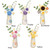 Simulation Woolen Flower Handmade Knitting Artificial Flower Crochet Knitted Flower with Ceramic Vase Table Flower Gift