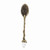 Crystal Head Vintage Pattern Shaped Coffee Spoon Dessert Spoon Dessert Scoop  （Green Bronze）