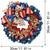 4th July Wreath Patriotic Wreath Independence Day Wreath for Front Door Indoor Wall Decoration