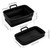 Silicone Baking Pan Foldable Fryer Pot Heighten Edge Dual Handle Design Reusable Fryer Liner Basket for Home Black