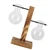 Innovative Planter Vase with Wooden Stand Transparent Glass Hydroponics Vase Desktop DecorationType B
