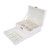 Jewelry Storage Box White Wood Large Capacity 2 Layer Multiple Compartments PU Leather Portable Jewelry Travel Case