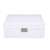 Jewelry Storage Box White Wood Large Capacity 2 Layer Multiple Compartments PU Leather Portable Jewelry Travel Case