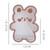 Transparent Pen Container Multifunctional Cute Cartoon Acrylic Makeup Brush Storage Case for Office Desk Makeup Table Happy Bear