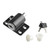 Door Security Lock Anti Theft Alloy Paint Surface with Keys Window Bolt for Home Cabinets Black