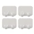 4 Pcs Self Adhesive Wall Hook Strong Stickiness Waterproof Rust Scratch Resistant Double Head Adhesive Hook for Bathroom White