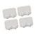 4 Pcs Self Adhesive Wall Hook Strong Stickiness Waterproof Rust Scratch Resistant Double Head Adhesive Hook for Bathroom White