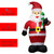 Inflatable Christmas Decorations 4 FT Inflatable Christmas Santa Claus with Candy Cane Waterproof Blow Up Lighted Yard Decorations with LED Lights Tethers Stakes for Christmas Yard Garden Lawn