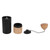 Manual Coffee Grinder Stainless Steel Burr Mill Hand Grinding Machine with Adjustable SettingLight Wood Grain