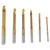 6Pcs HSS Titanium Coated Drill Bit Woodworking Wood Aluminum Plastic Hole Grooving Tool