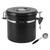 1.2L Coffee Canister Stainless Steel Sealing Storage Jar Food Storage Container for Home Use Black
