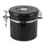 1.2L Coffee Canister Stainless Steel Sealing Storage Jar Food Storage Container for Home Use Black