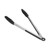 Silicone Food Tongs AntiScalding Stainless Steel Barbecue Clamp for Kitchen Home Outdoor(12in Black )