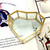 Flip Love Heart Shaped Geometric Glass Jewelry Box Glass Ring Box Multifunctional Jewelry Display Box