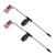 2PCS Solar Powered Garden Light US Flag Lawn Stake Lamp for Outdoor Landscape Lighting Decoration White Light