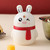 Toothpick Holder Press Type Auto Popup Multifunctional Bunny Toothpick Dispenser for Home Office White