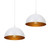 Tomshine Metal Pendants Light Lampshades Industrial Hanging Ceiling Lamp for Kitchen Dining Living Room Restaurant (2 Pack, bulb not included)