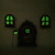 Miniature Fairy Elf Home Door Windows and Chandelier Luminous Tree Decor Art Decorations In The Dark