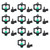10pcs Watering Drippers 4mm Stable Plastic Irrigation Sprinkler Nozzles with Accessories for Gardening Agriculture