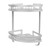 2Pcs Shower Corner Organizer Triangular Design Wall Mounted Aluminium Alloy Durable Multifunction Corner Shower Caddy