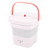 Mini Washing Machine Foldable Small Washing Machine Wash and Dry with Drain Basket for Kids Clothes Underwear Apartment Dorm Camping 100‑240V Pink US Plug