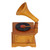 Wood Simulation Gramophone Retro Music Box for Holiday Wedding Gifts Furniture Decoration