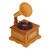 Wood Simulation Gramophone Retro Music Box for Holiday Wedding Gifts Furniture Decoration