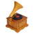 Wood Simulation Gramophone Retro Music Box for Holiday Wedding Gifts Furniture Decoration