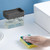 Kitchen Automatic Detergent Dispenser Container with Tableware Washing Sponge Accessory