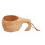 Wooden Camping Cup Nordic Style Hand Polished Wood Drinking Coffee Mug with Handle for Hiking Survival Teacup