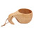 Wooden Camping Cup Nordic Style Hand Polished Wood Drinking Coffee Mug with Handle for Hiking Survival Teacup