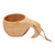 Wooden Camping Cup Nordic Style Hand Polished Wood Drinking Coffee Mug with Handle for Hiking Survival Teacup