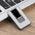 USB Rechargeable Ultrathin Metal Cigarette Lighter Flameless Cigarette (Silver)