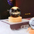 Crystal Globe Light 3D Engraved Glowing Crystal Ball Night Light Romantic Ambient Lamp with Wooden Base