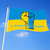90 x 150 cm Ukrainian Flag Vivid Color Polyester Ukraine National Flags for Outdoor Indoor Decoration