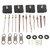 Clock Repairing Replacement Kit with Walnut Wood Hands and Quartz Movement Parts for Watch DIY