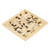 Floor Drain Shallow Water Quadrate Copper Stainless Steel Odor Proof Insect Proof for Bathroom Kitcheng Golden Color