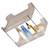 Desk Storage Rack Multipurpose Simple Light Luxury Double Layer Desktop Display Shelf for Home Bathroom Office Transparent Grey